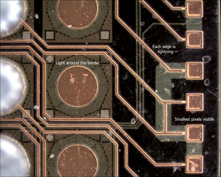 Substrat im horizotal Licht Feld.Vergrößerung x400 Objektiv Plan Achromat x40